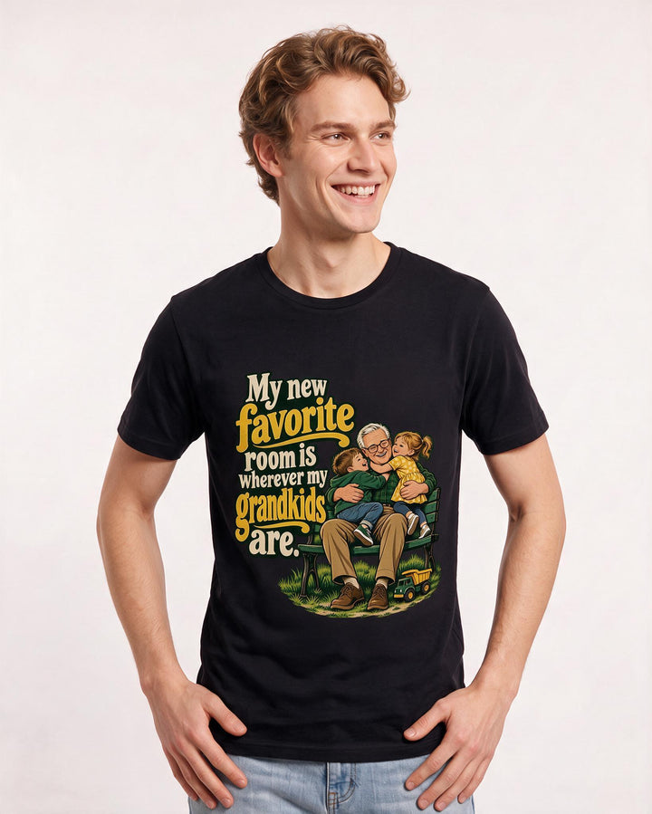 Grandparent Black T-Shirt for Men – Everyday Expression Graphic Tee product image 1