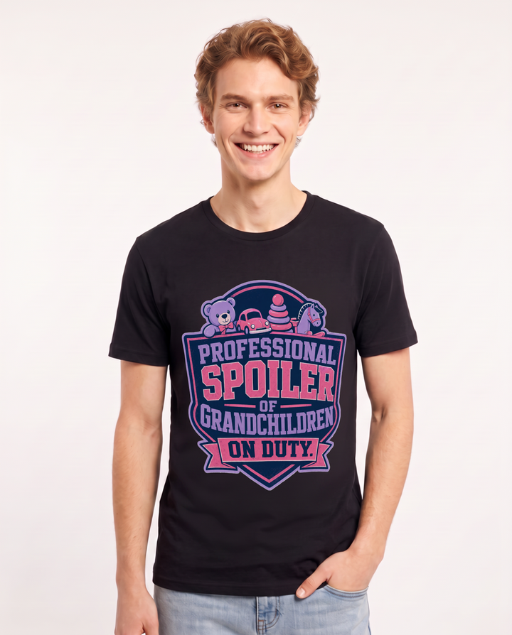 Mom Men's Black T-Shirt – Professional spoiler of grandchildren on product image 1
