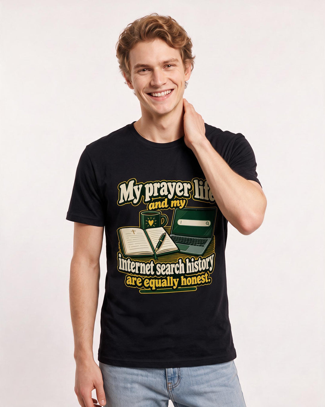 Christian Faith Black T-Shirt for Men – Everyday Expression Graphic Tee product image 1