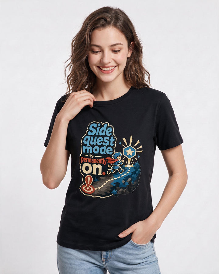 Gaming Black T-Shirt for Women – Game Night Graphic Tee product image 3