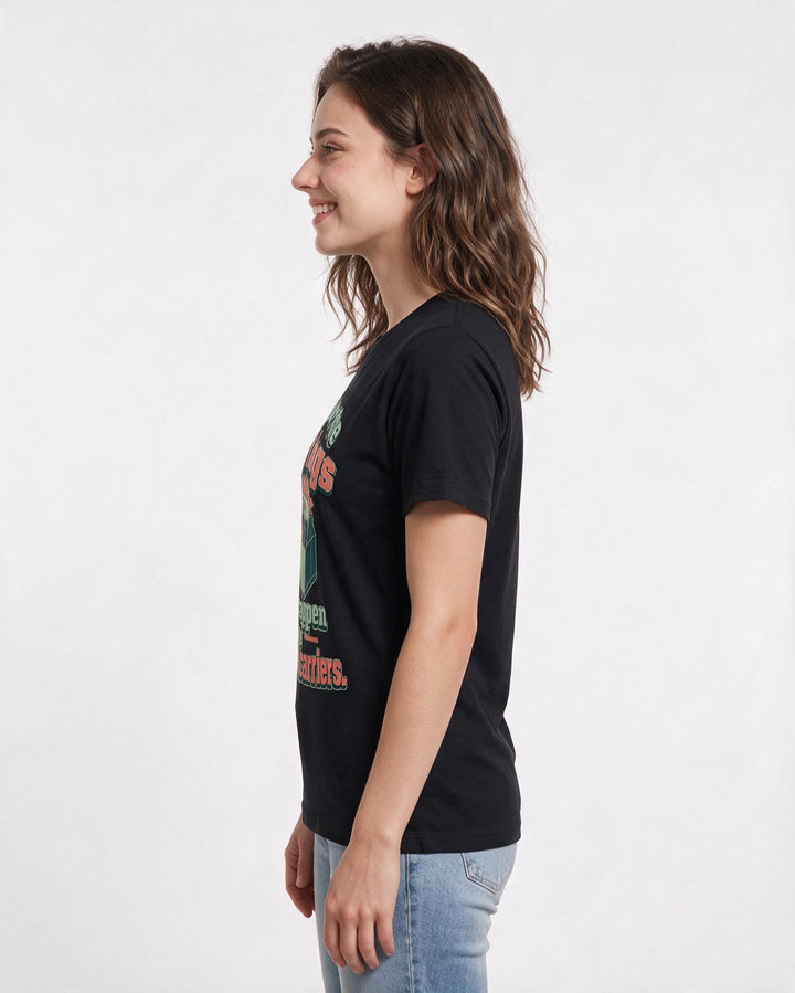 Beer Black T-Shirt for Women – Everyday Expression Graphic Tee product image 2