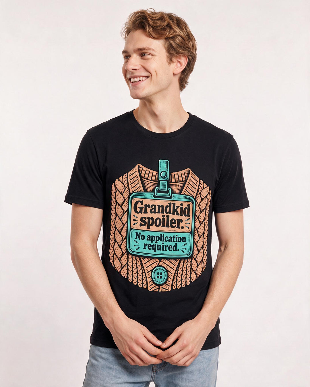 Grandparent Black T-Shirt for Men – Everyday Expression Graphic Tee product image 1