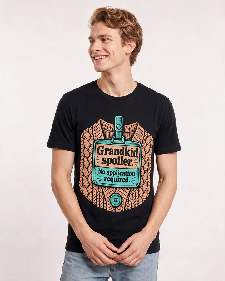 Grandparent Black T-Shirt for Men – Everyday Expression Graphic Tee product image 1