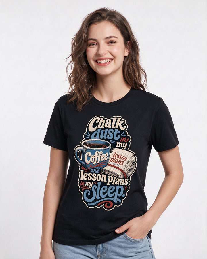 Teacher Black T-Shirt for Women – Everyday Expression Graphic Tee product image 1