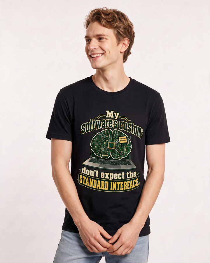 Neurodiversity Black T-Shirt for Men – Everyday Expression Graphic Tee product image 1