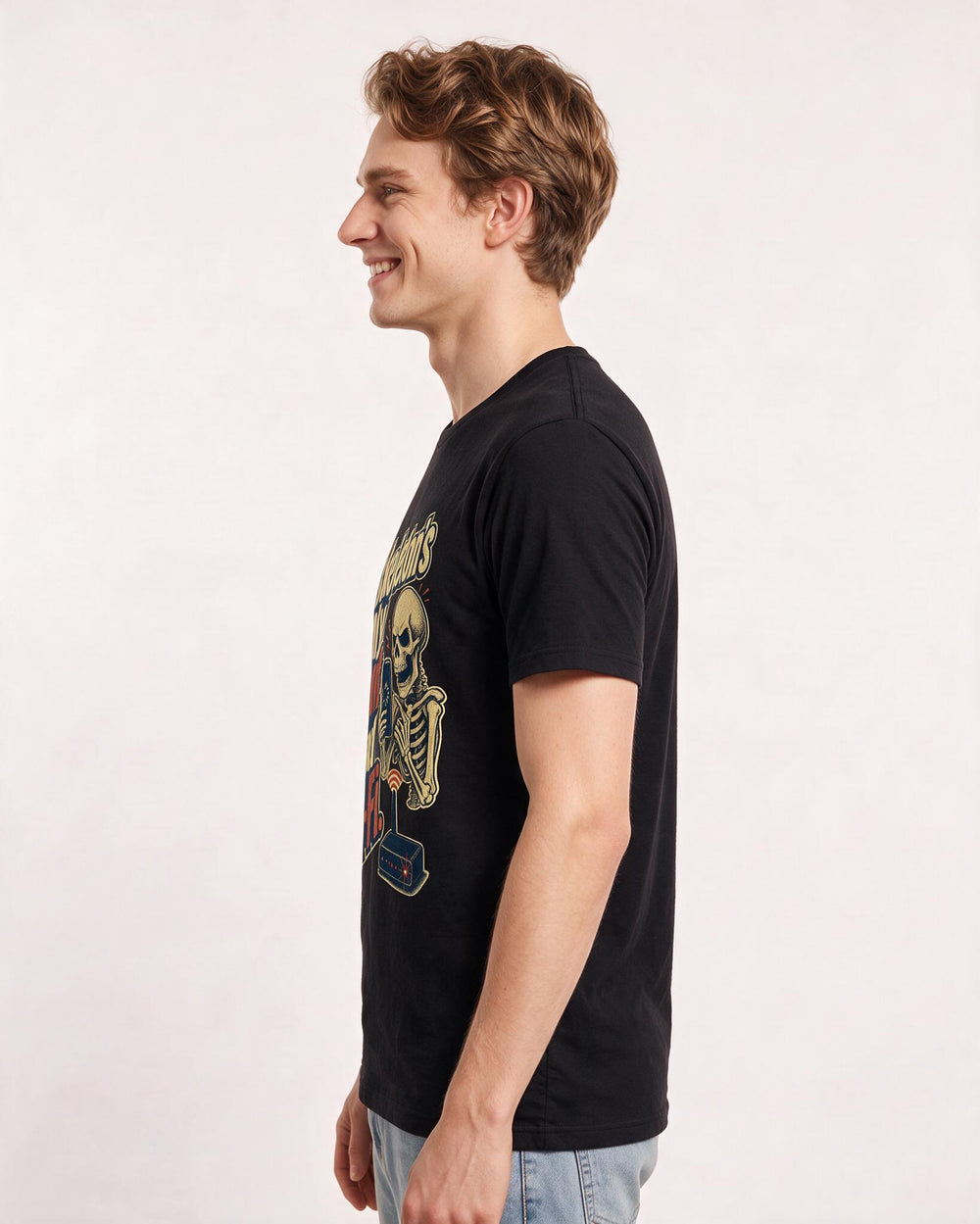 Halloween Black T-Shirt for Men – Halloween Theme Graphic Tee product image 2