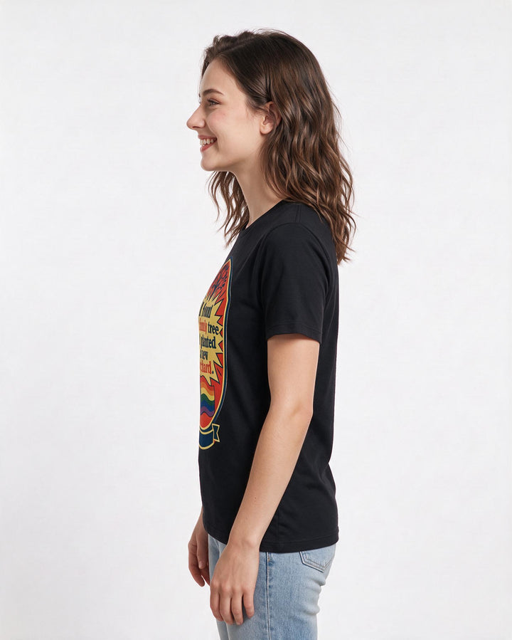 Graphic Women's Black T-Shirt - I found the family tree and planted a product image 2