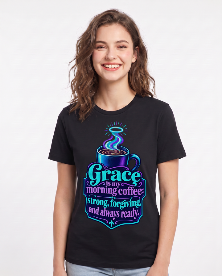 Christian Faith Black T-Shirt for Women – Everyday Expression Graphic Tee product image 3