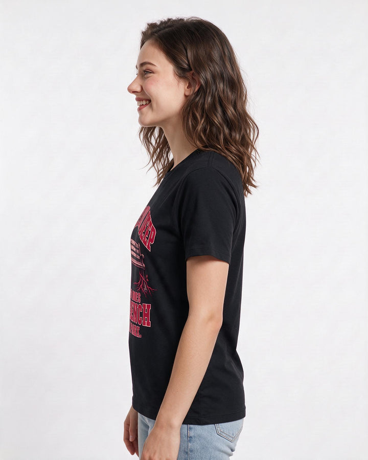 Patriotic Black T-Shirt for Women – Everyday Expression Graphic Tee product image 2