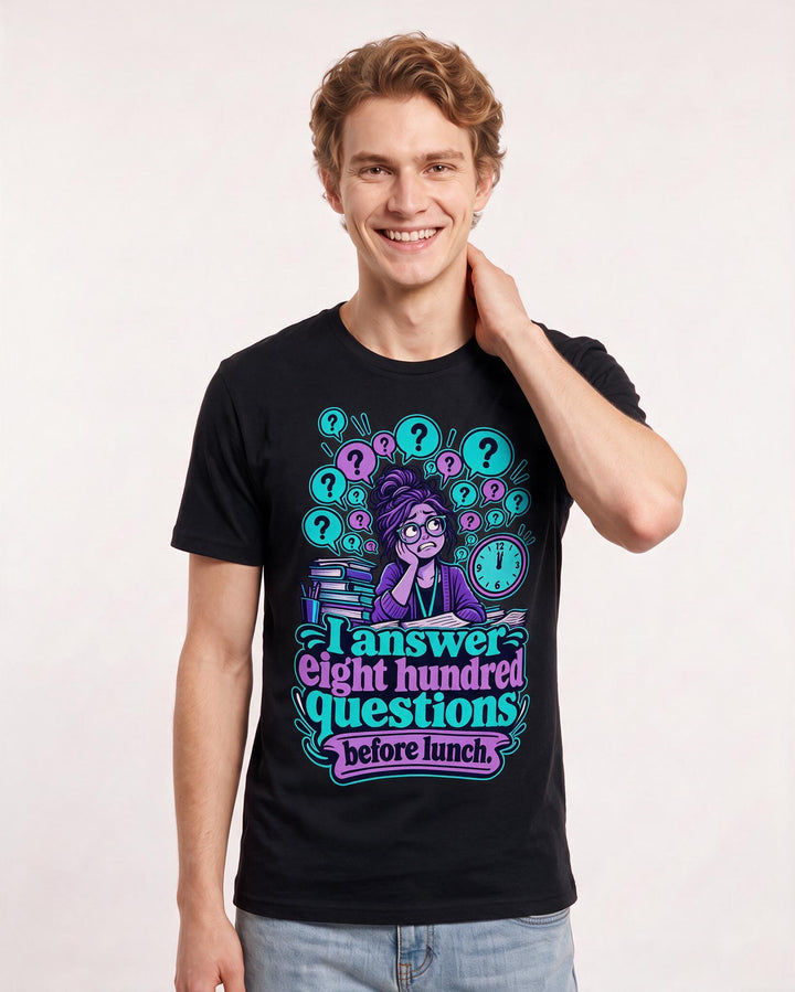 Teacher Black T-Shirt for Men – Everyday Expression Graphic Tee product image 1