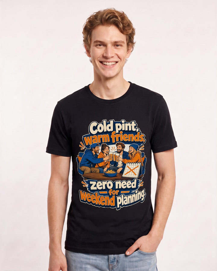 Beer Black T-Shirt for Men – Everyday Expression Graphic Tee product image 1