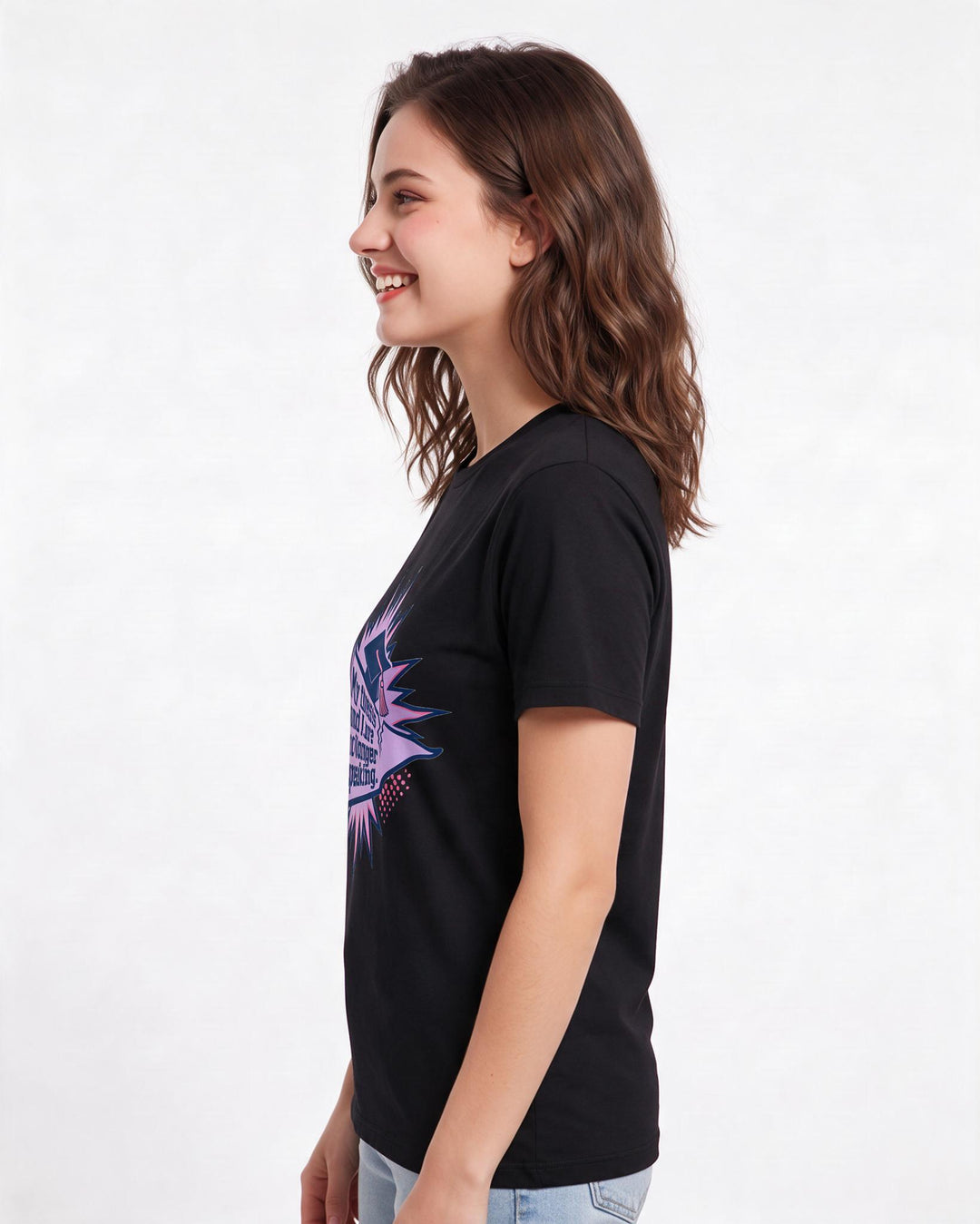 Graduation Gift Women's Black T-Shirt - My thesis and I are no longer product image 2