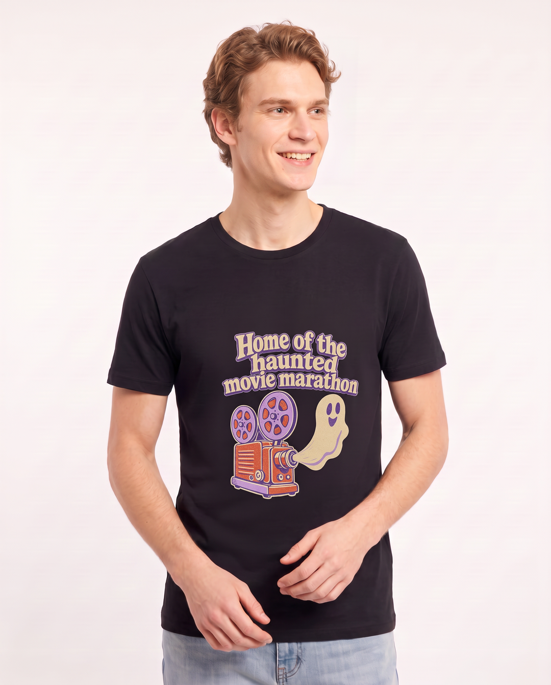 Home of the haunted movie marathon - Men's Black T-Shirt product image 1