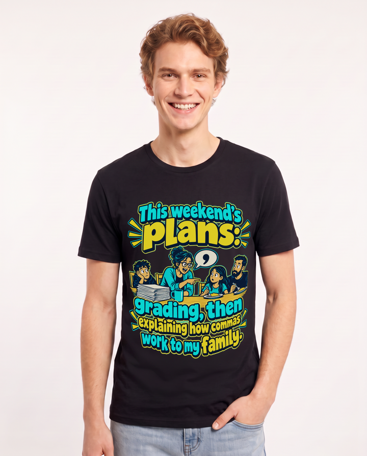 Teacher Black T-Shirt for Men – Everyday Expression Graphic Tee product image 3