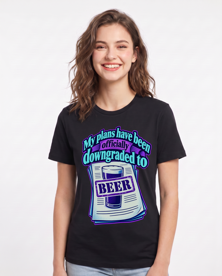 Beer Black T-Shirt for Women – Everyday Expression Graphic Tee product image 3