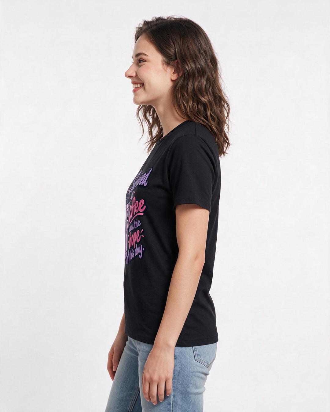 Graduation Black T-Shirt for Women – Everyday Expression Graphic Tee product image 2