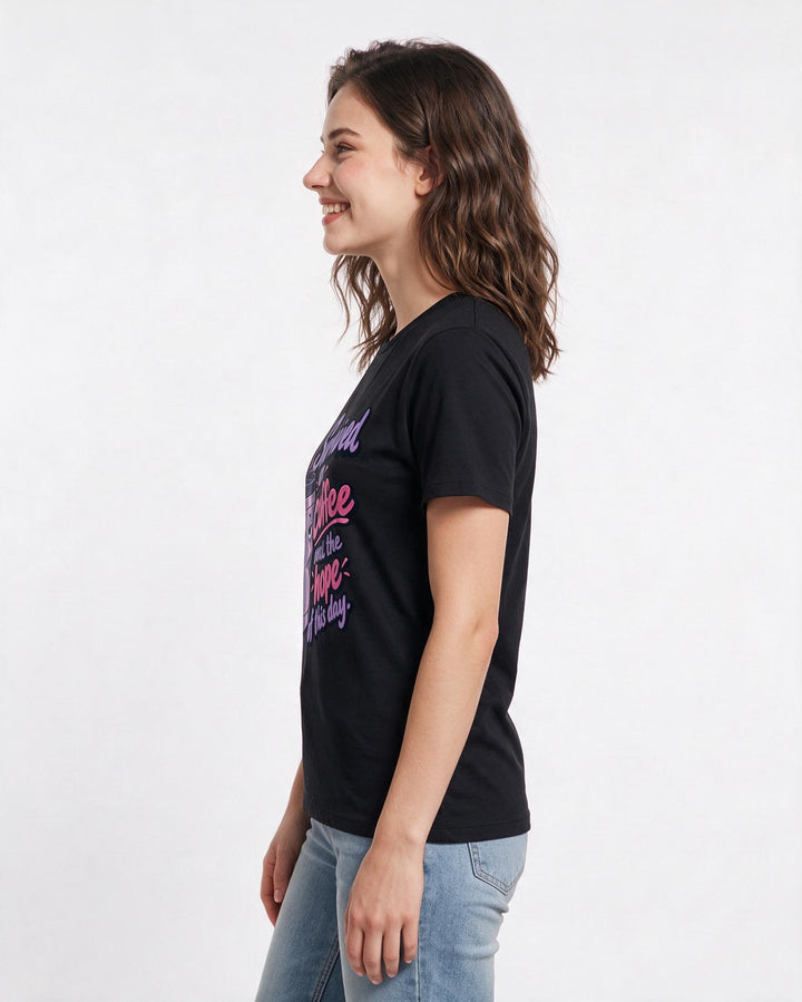 Graduation Black T-Shirt for Women – Everyday Expression Graphic Tee product image 2