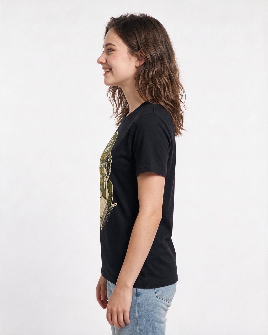 Political Statement Black T-Shirt for Women – Everyday Expression Graphic Tee product image 2