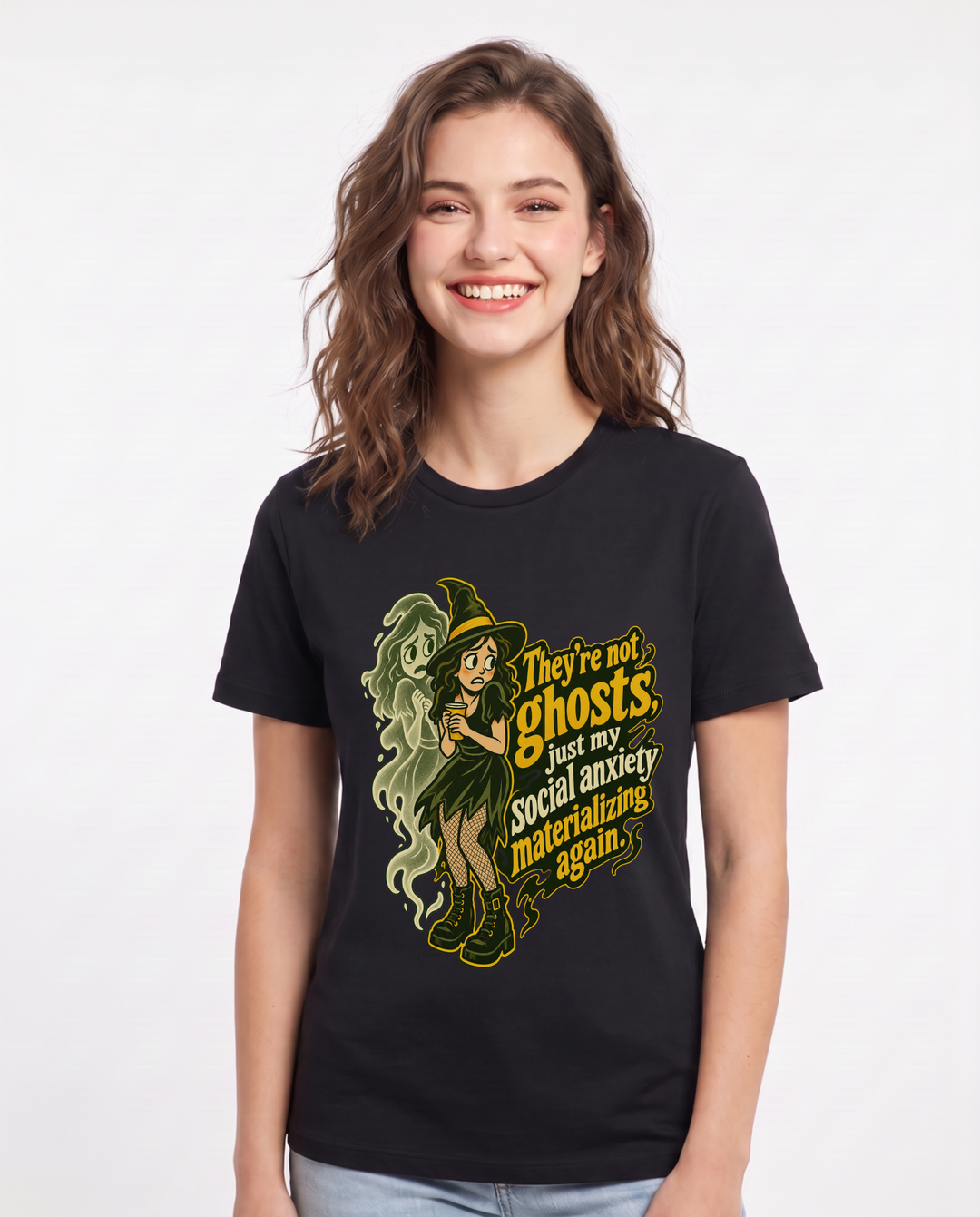 Halloween Black T-Shirt for Women – Halloween Theme Graphic Tee product image 3