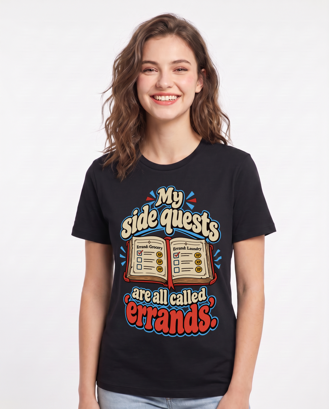 Gaming Black T-Shirt for Women – Game Night Graphic Tee product image 3