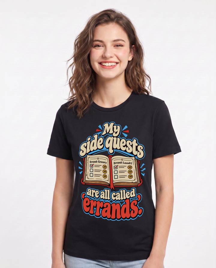 Gaming Black T-Shirt for Women – Game Night Graphic Tee product image 3