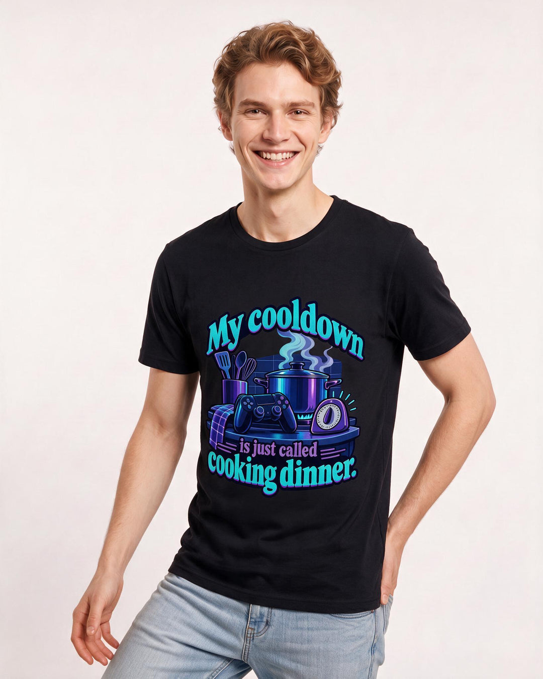 Gaming Black T-Shirt for Men – Game Night Graphic Tee product image 1
