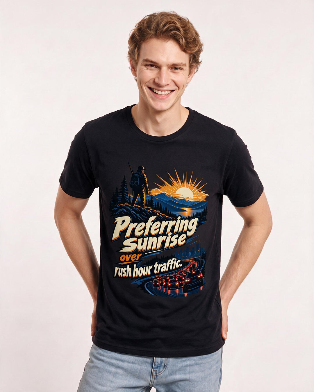 Hunting Black T-Shirt for Men – Everyday Expression Graphic Tee product image 1