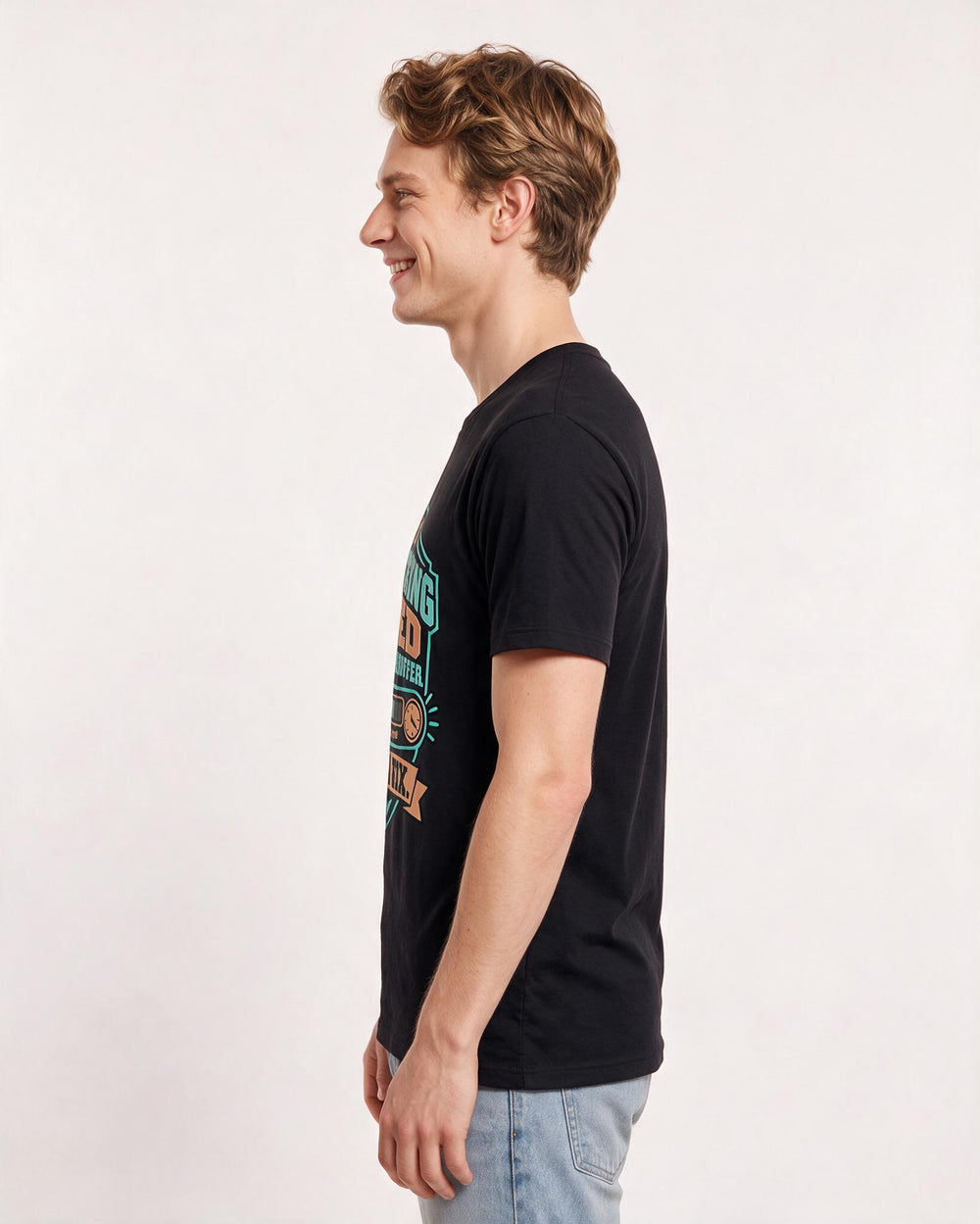 Neurodiversity Black T-Shirt for Men – Everyday Expression Graphic Tee product image 2