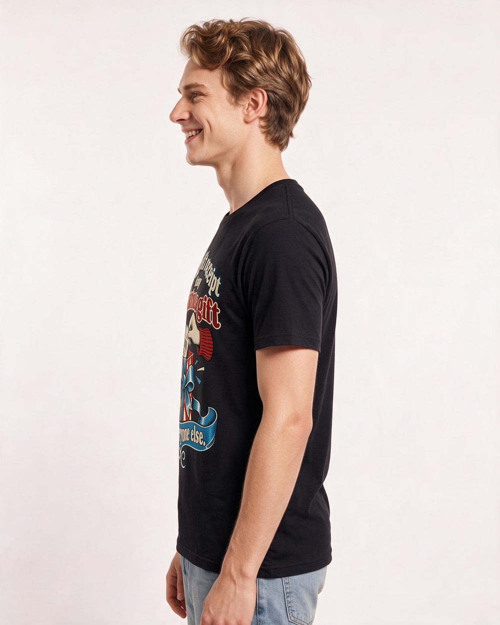 Christmas Black T-Shirt for Men – Holiday Theme Graphic Tee product image 2