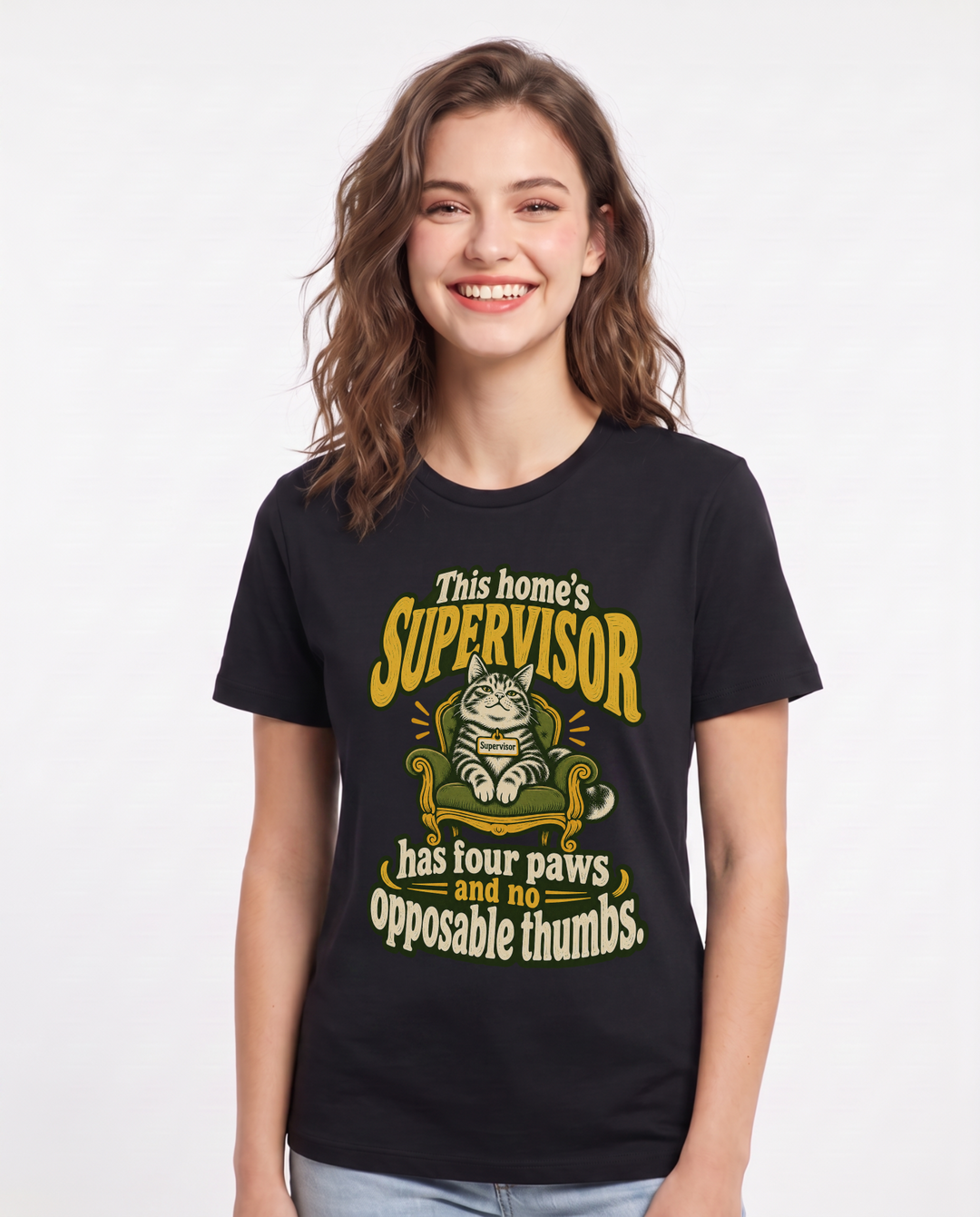 Pet Lover Black T-Shirt for Women – Everyday Expression Graphic Tee product image 3