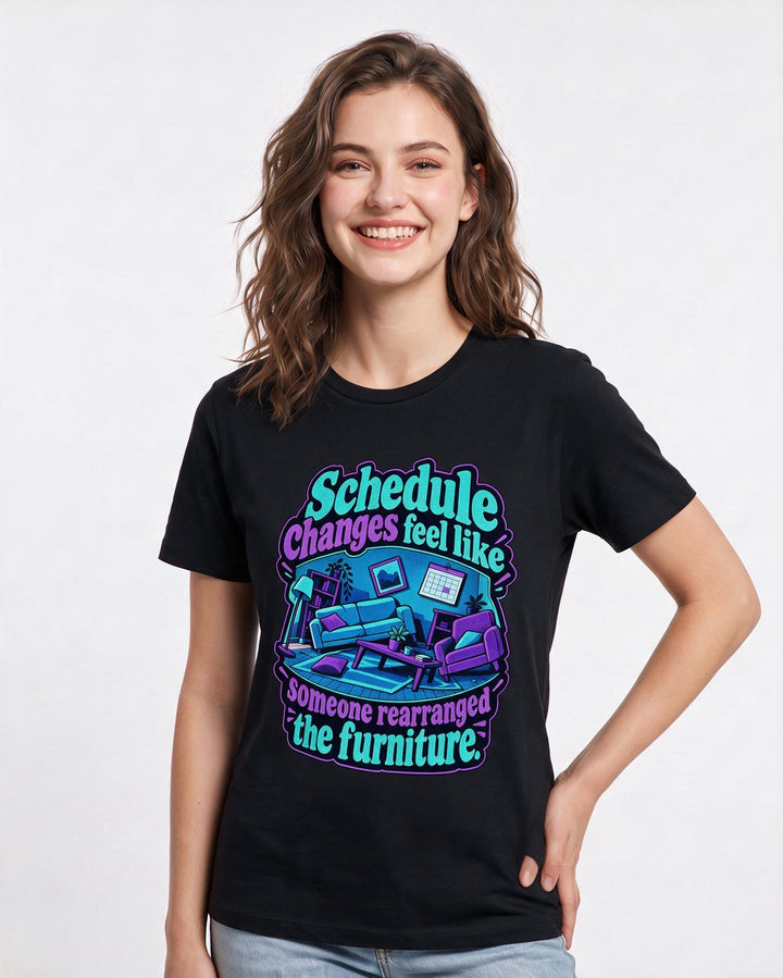 Neurodiversity Black T-Shirt for Women – Everyday Expression Graphic Tee product image 1