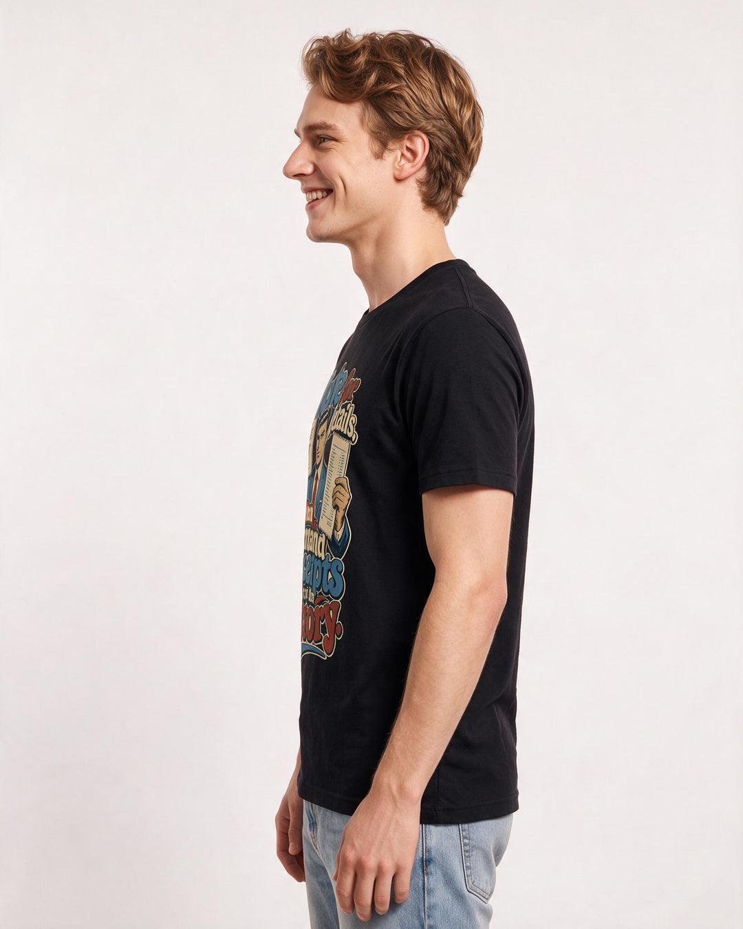 Political Statement Black T-Shirt for Men – Everyday Expression Graphic Tee product image 2