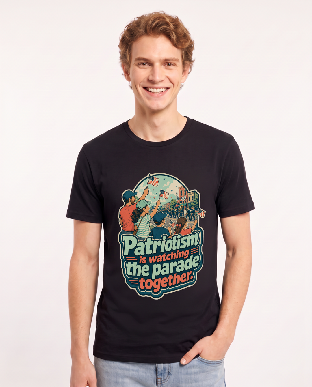 Patriotic Black T-Shirt for Men – Everyday Expression Graphic Tee product image 3