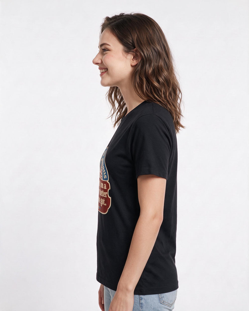 Graphic Women's Black T-Shirt - True loyalty means passing on a product image 2