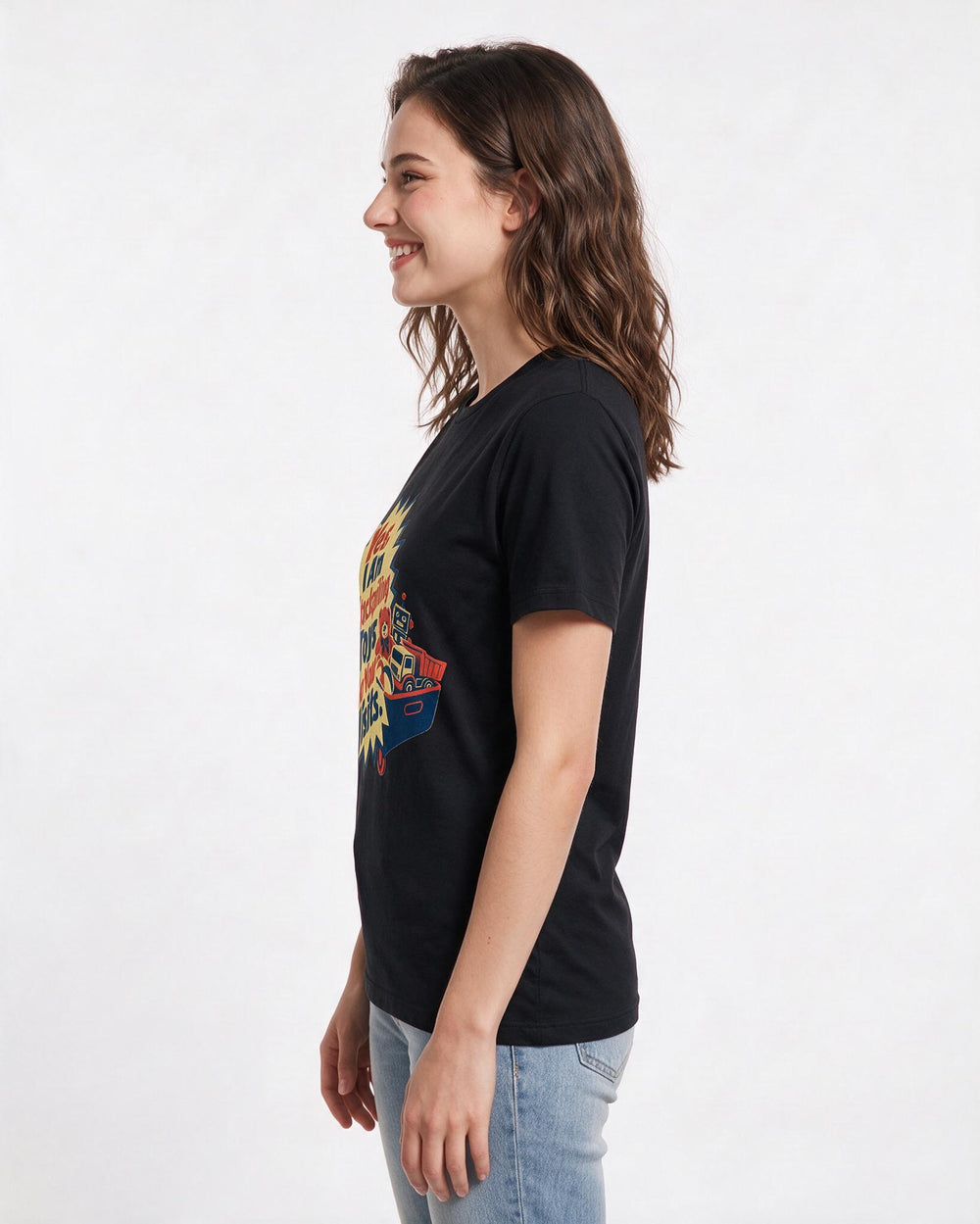 Graphic Women's Black T-Shirt - Yes, I Am Stockpiling Toys For Your product image 2