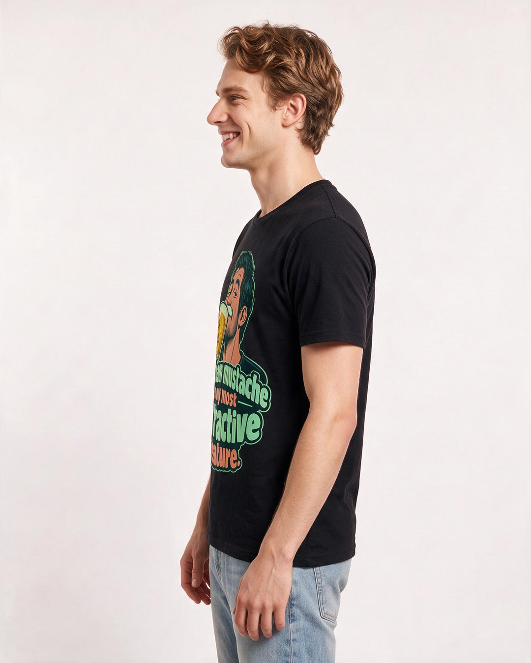 Beer Black T-Shirt for Men – Everyday Expression Graphic Tee product image 2