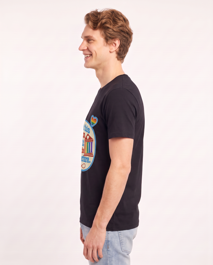 Graphic Men's Black T-Shirt - I built this joy from scratch; admire product image 2
