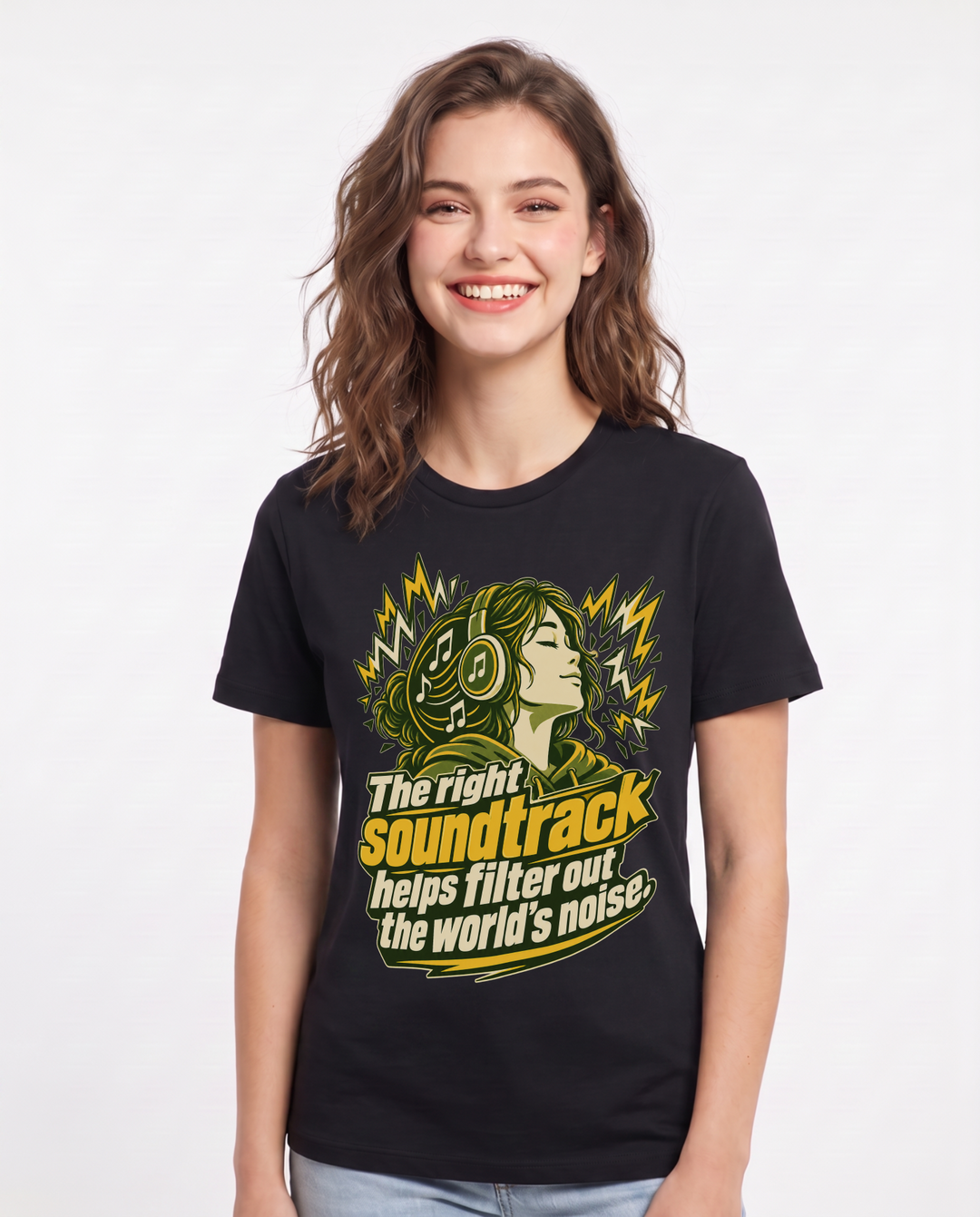 Neurodiversity Black T-Shirt for Women – Everyday Expression Graphic Tee product image 3
