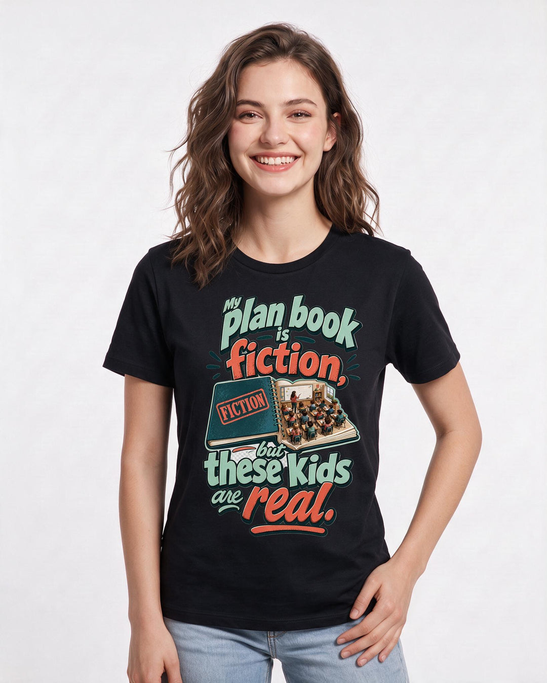 Teacher Black T-Shirt for Women – Everyday Expression Graphic Tee product image 1