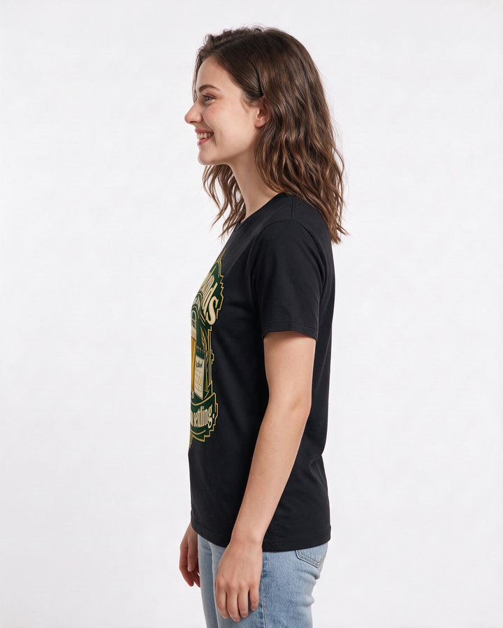 Beer Black T-Shirt for Women – Everyday Expression Graphic Tee product image 2