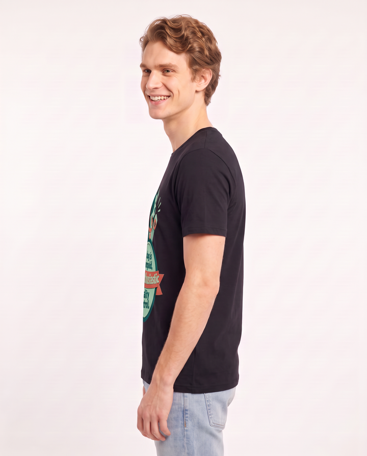 Graphic Men's Black T-Shirt - My dog is my unpaid, overenthusiastic product image 2