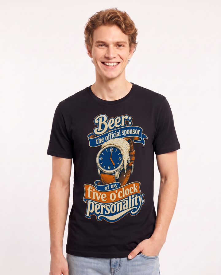 Beer Black T-Shirt for Men – Everyday Expression Graphic Tee product image 3