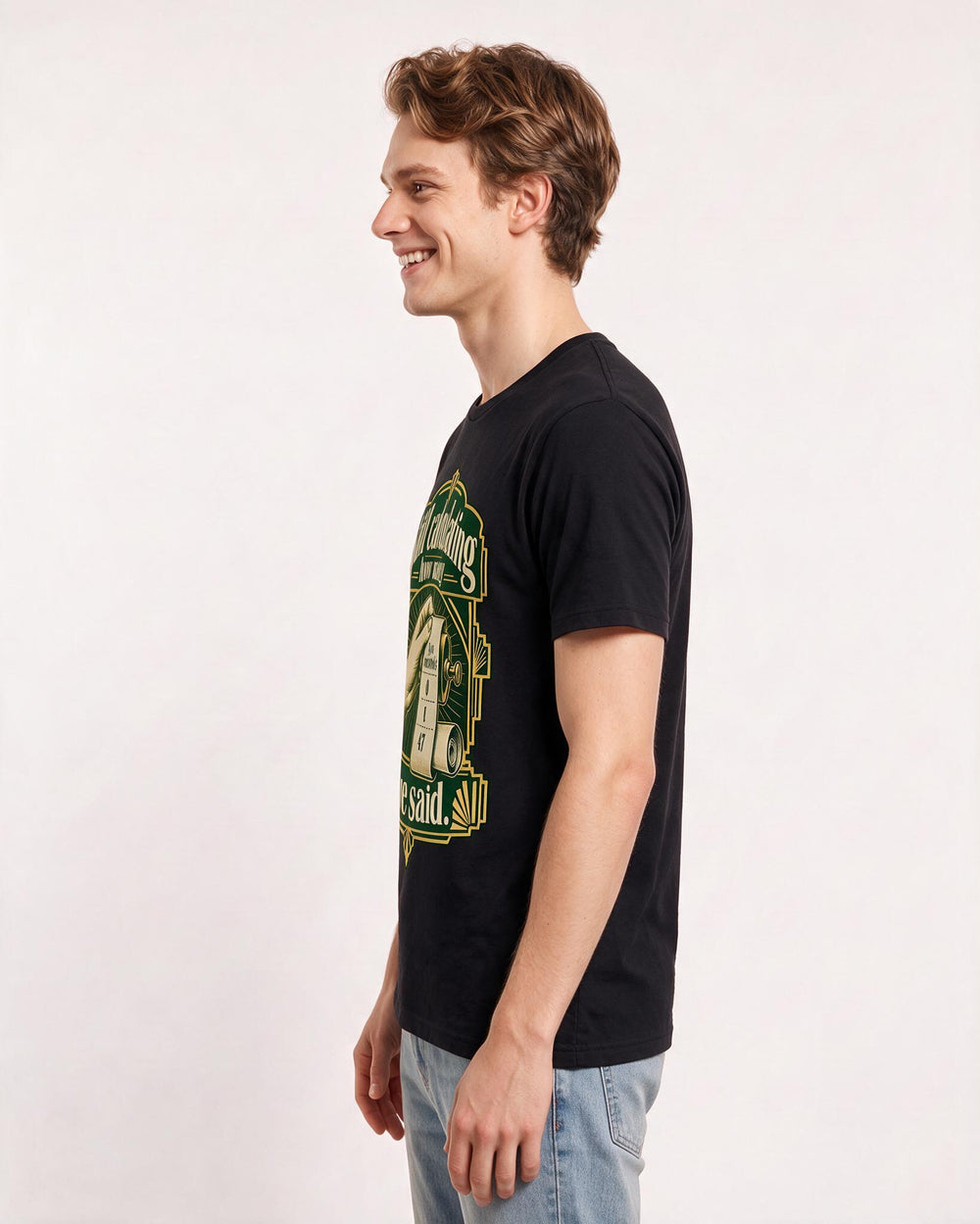 Meme Black T-Shirt for Men – Everyday Expression Graphic Tee product image 2