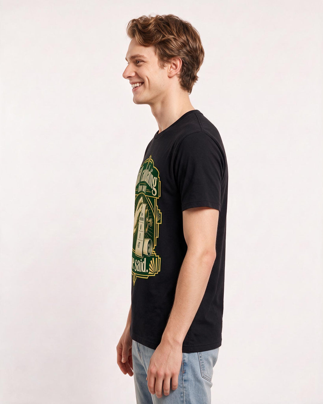 Meme Black T-Shirt for Men – Everyday Expression Graphic Tee product image 2