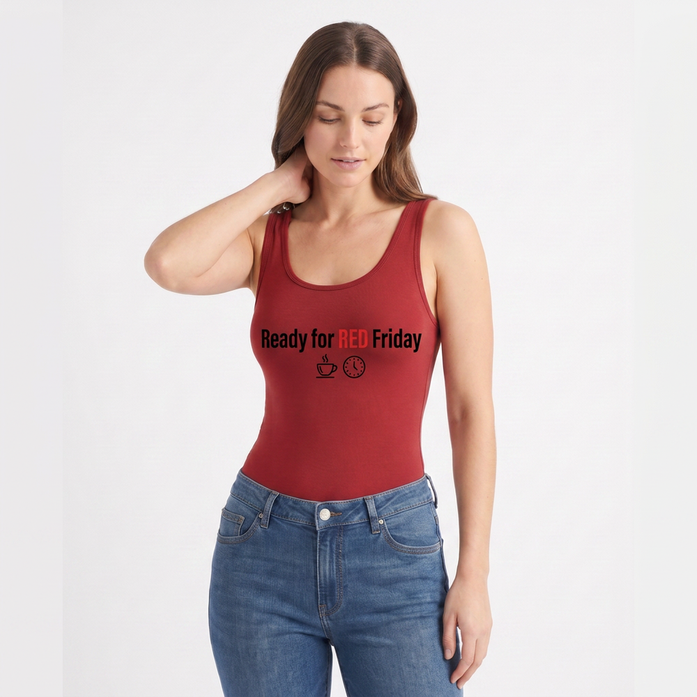 - Sleeveless Round-Neck Tank Bodysuit mockup 2