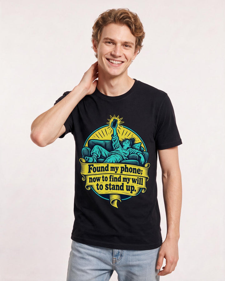Meme Black T-Shirt for Men – Everyday Expression Graphic Tee product image 1