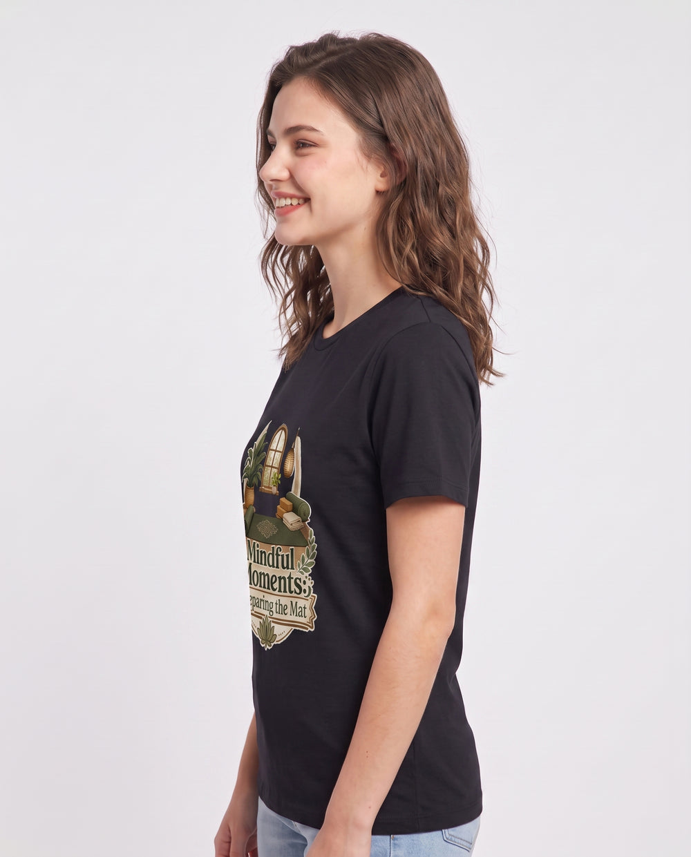 Mindful Moments: Preparing the Mat Women's Black T-Shirt product image 3