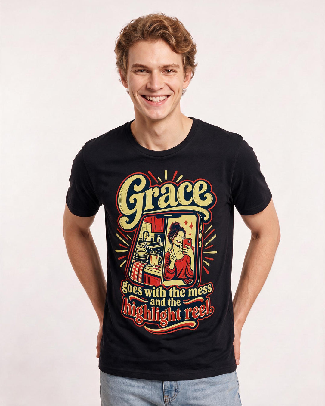 Christian Faith Black T-Shirt for Men – Everyday Expression Graphic Tee product image 1
