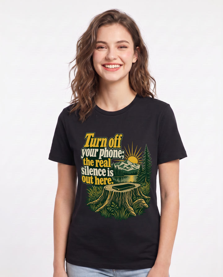 Hunting Black T-Shirt for Women – Everyday Expression Graphic Tee product image 3