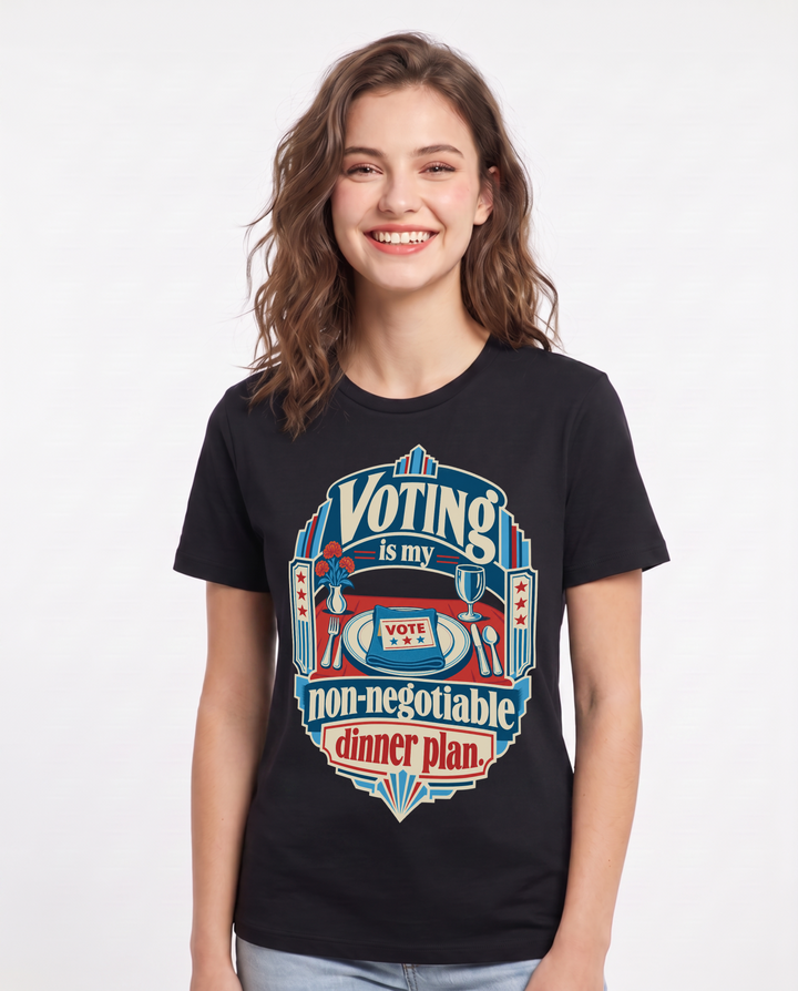 Political Statement Black T-Shirt for Women – Everyday Expression Graphic Tee product image 3